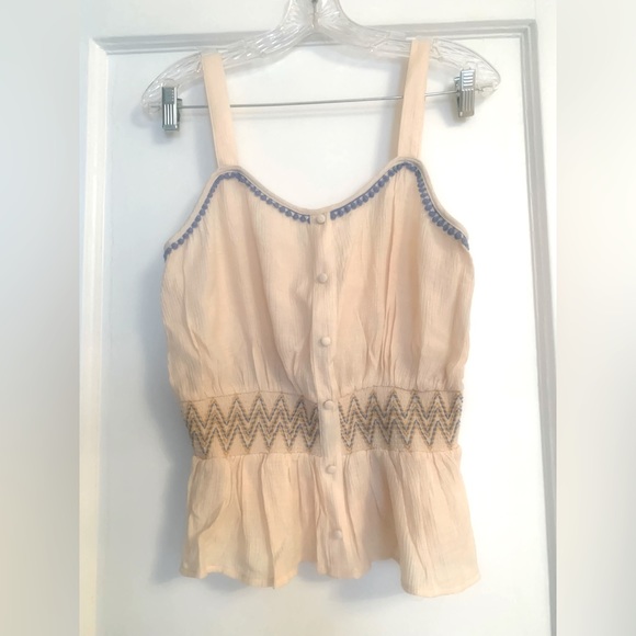 Mine - Strappy creamy loose top - size Large - Picture 6 of 12